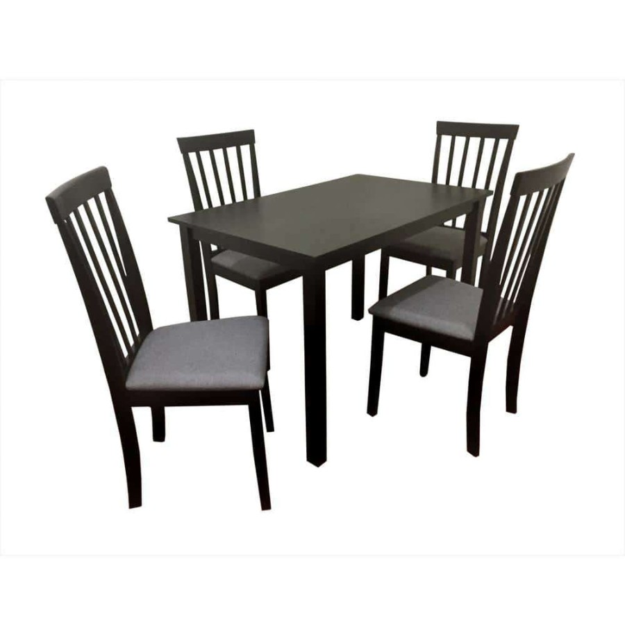 Kitchen & Dining Room Furniture * | Raymond Wood 5-Piece Dining Table Chair Set By Us Pride Furniture