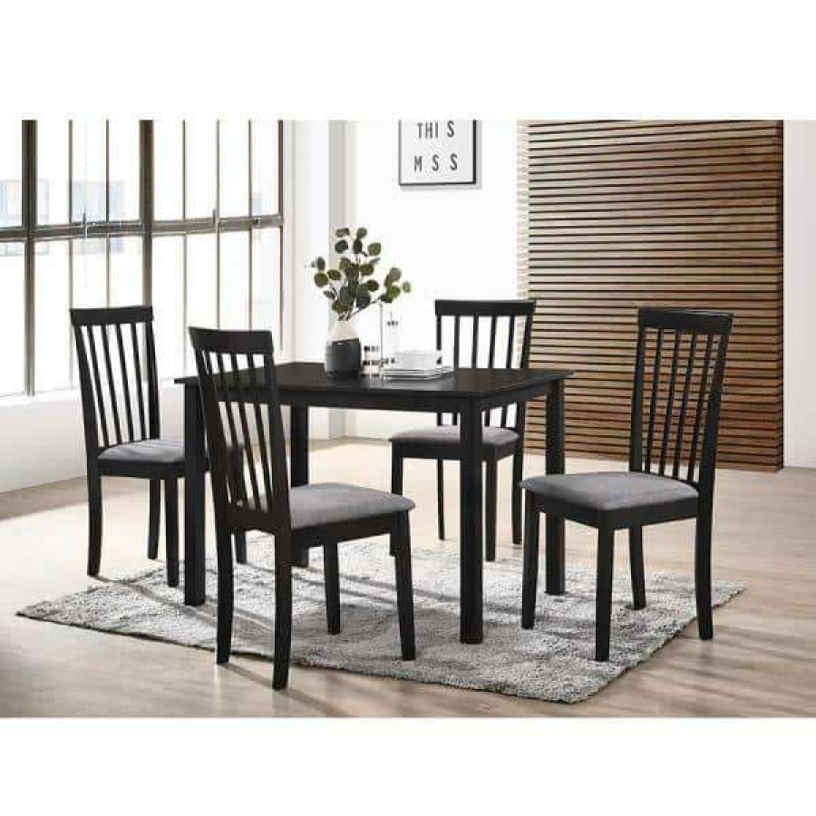 Kitchen & Dining Room Furniture * | Raymond Wood 5-Piece Dining Table Chair Set By Us Pride Furniture