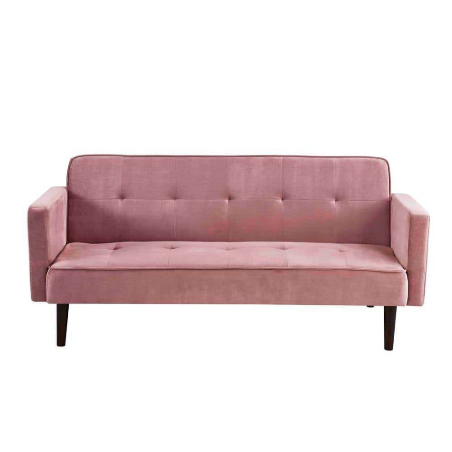 Living Room Furniture * | Taylor 72 In. W Rose 2-Seats Tufted Velvet Sofa Bed Sleeper By Us Pride Furniture