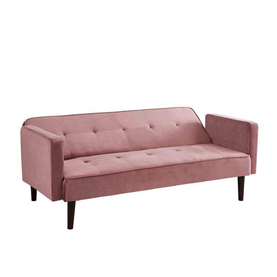 Living Room Furniture * | Taylor 72 In. W Rose 2-Seats Tufted Velvet Sofa Bed Sleeper By Us Pride Furniture