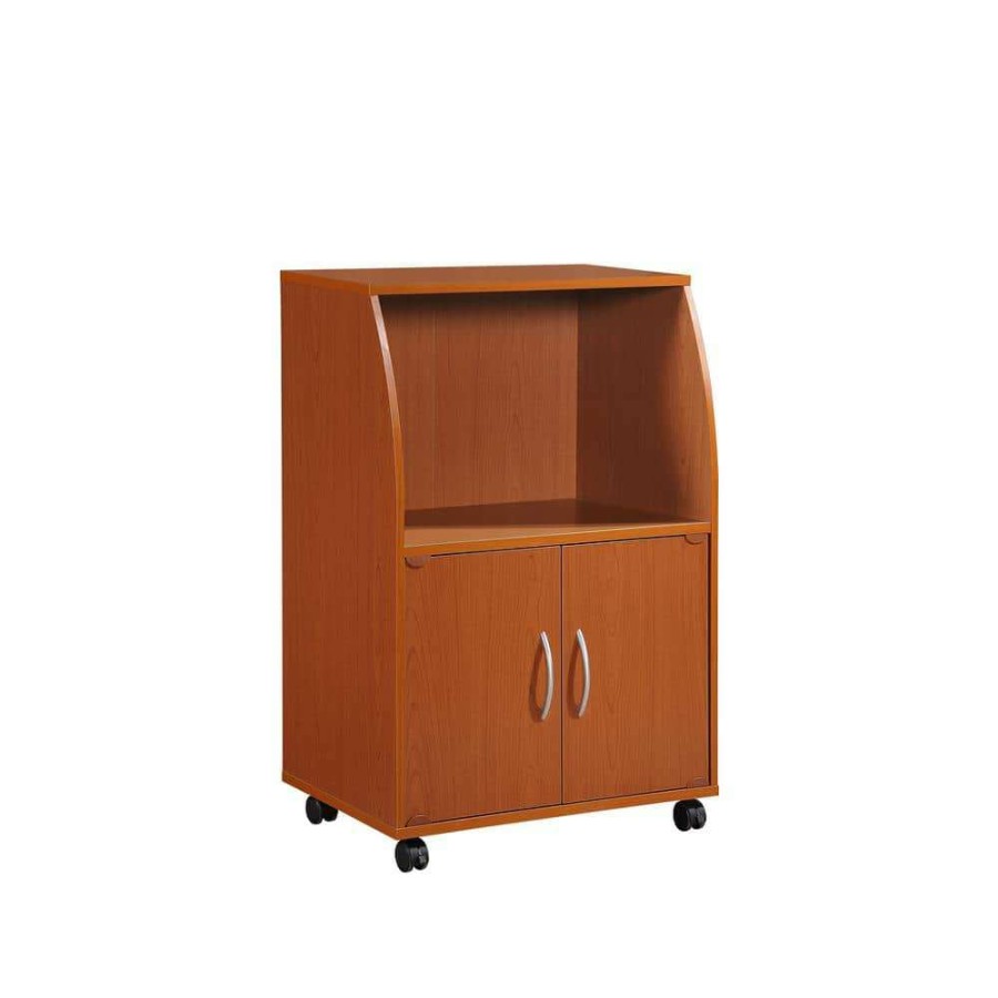 Kitchen & Dining Room Furniture * | Cherry Microwave Cart With Storage By Hodedah