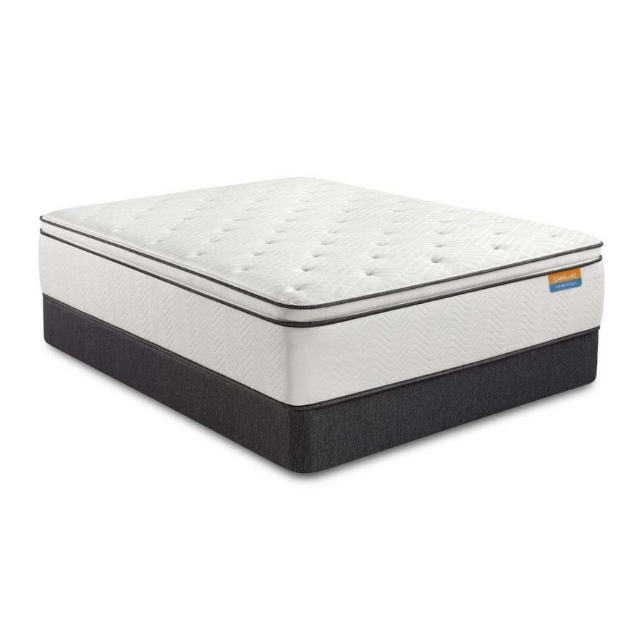 Bedroom Furniture * | Americus 15 In. Plush Pillow Top Innerspring King Mattress Set By Simmons